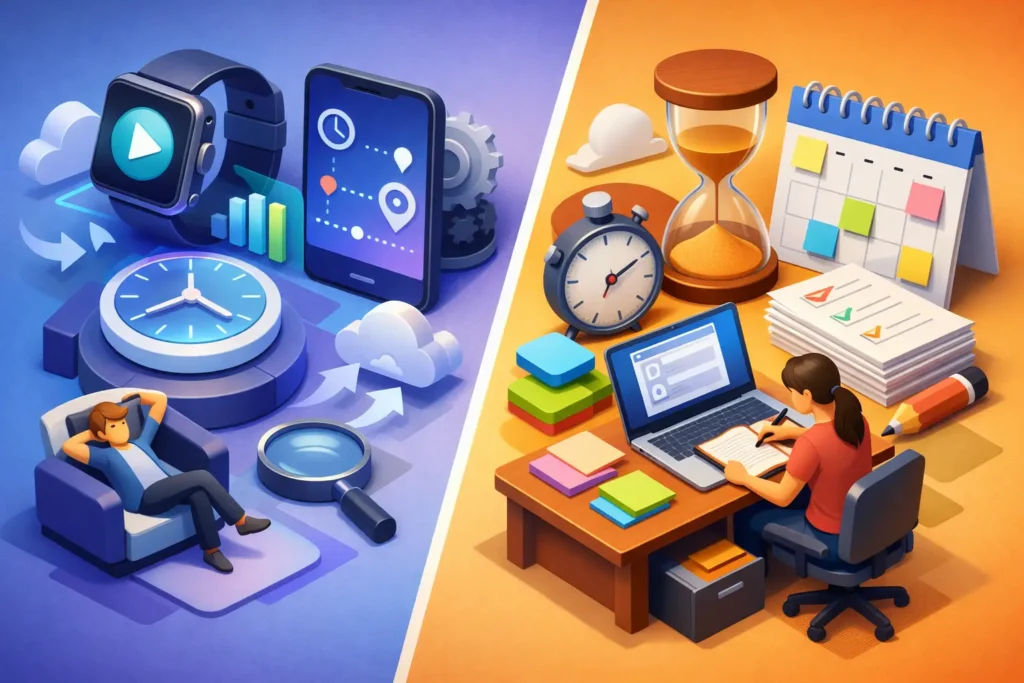 Passive Time Tracking versus Manual Logging